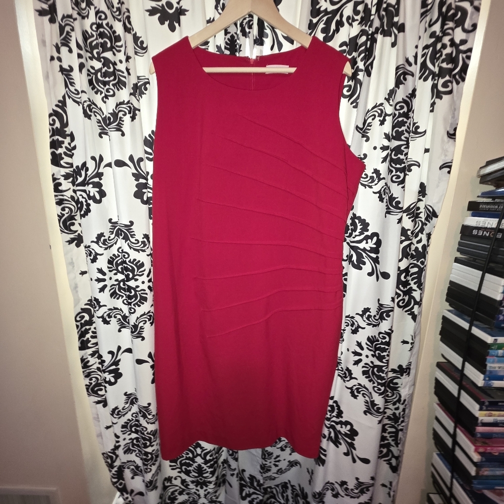 Calvin Klein Vibrant Red Dress 16W